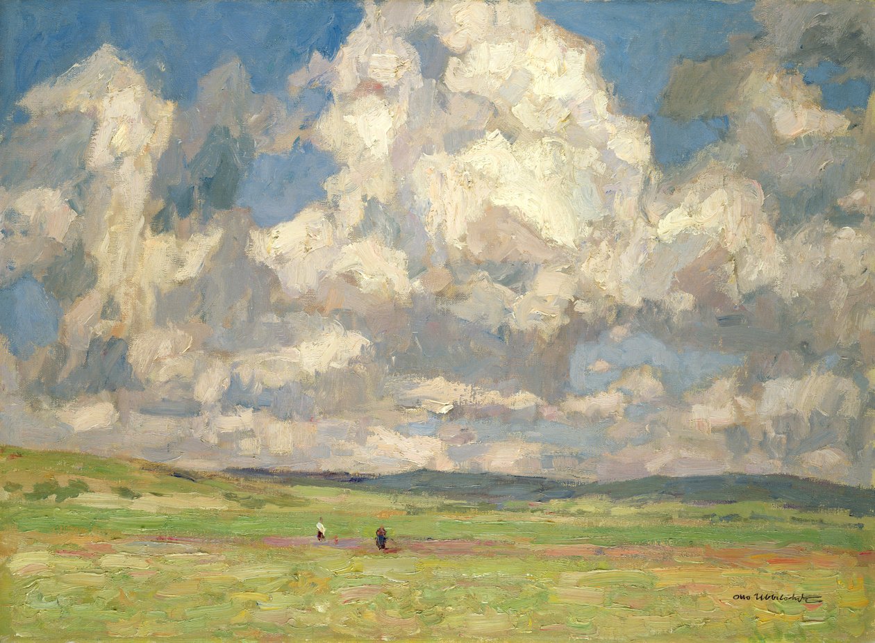 Zomerwolken boven Gossfelden door Otto Ubbelohde