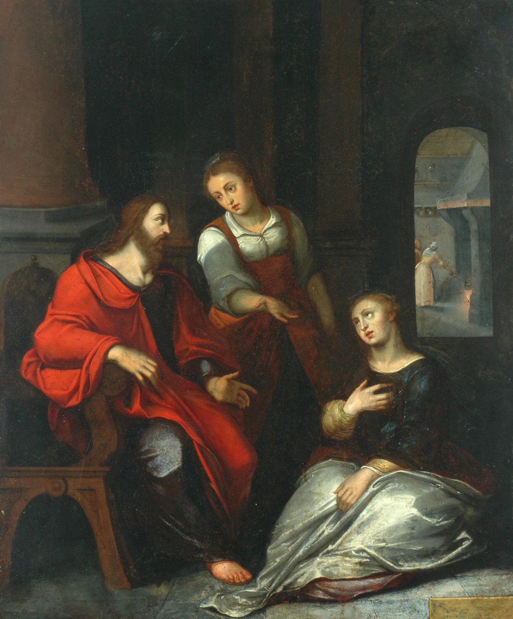 Christus in het huis van Maria en Martha, 1556 door Otto van Veen