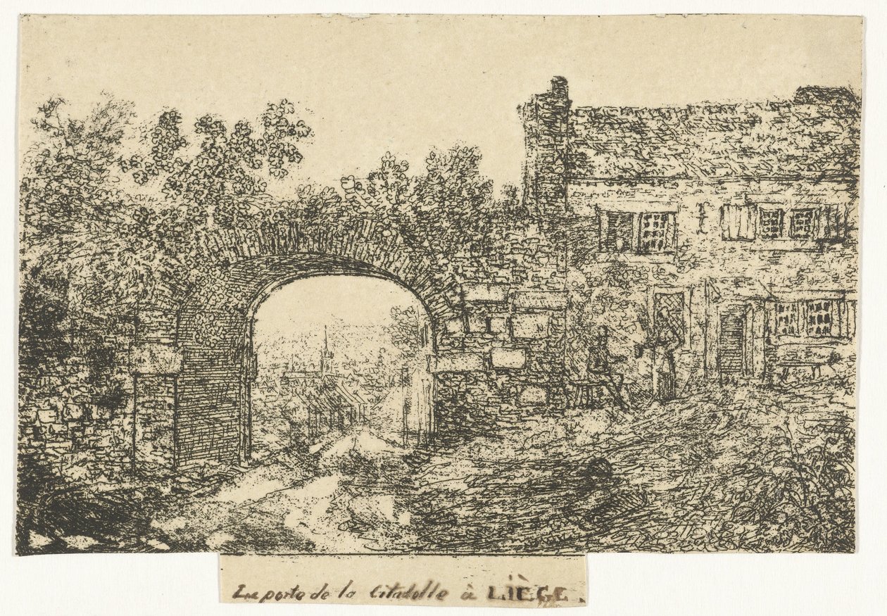Citadellepoort te Luik door Otto Baron Howen