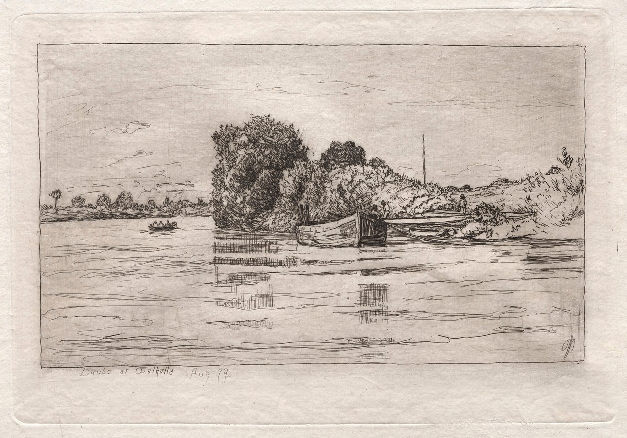 Donau bij Walhalla, 1879 door Otto H. Bacher