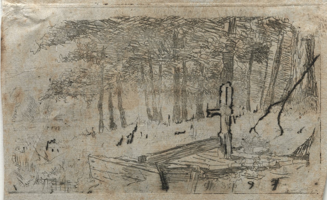 Kleine studie van bomen door Otto H. Bacher