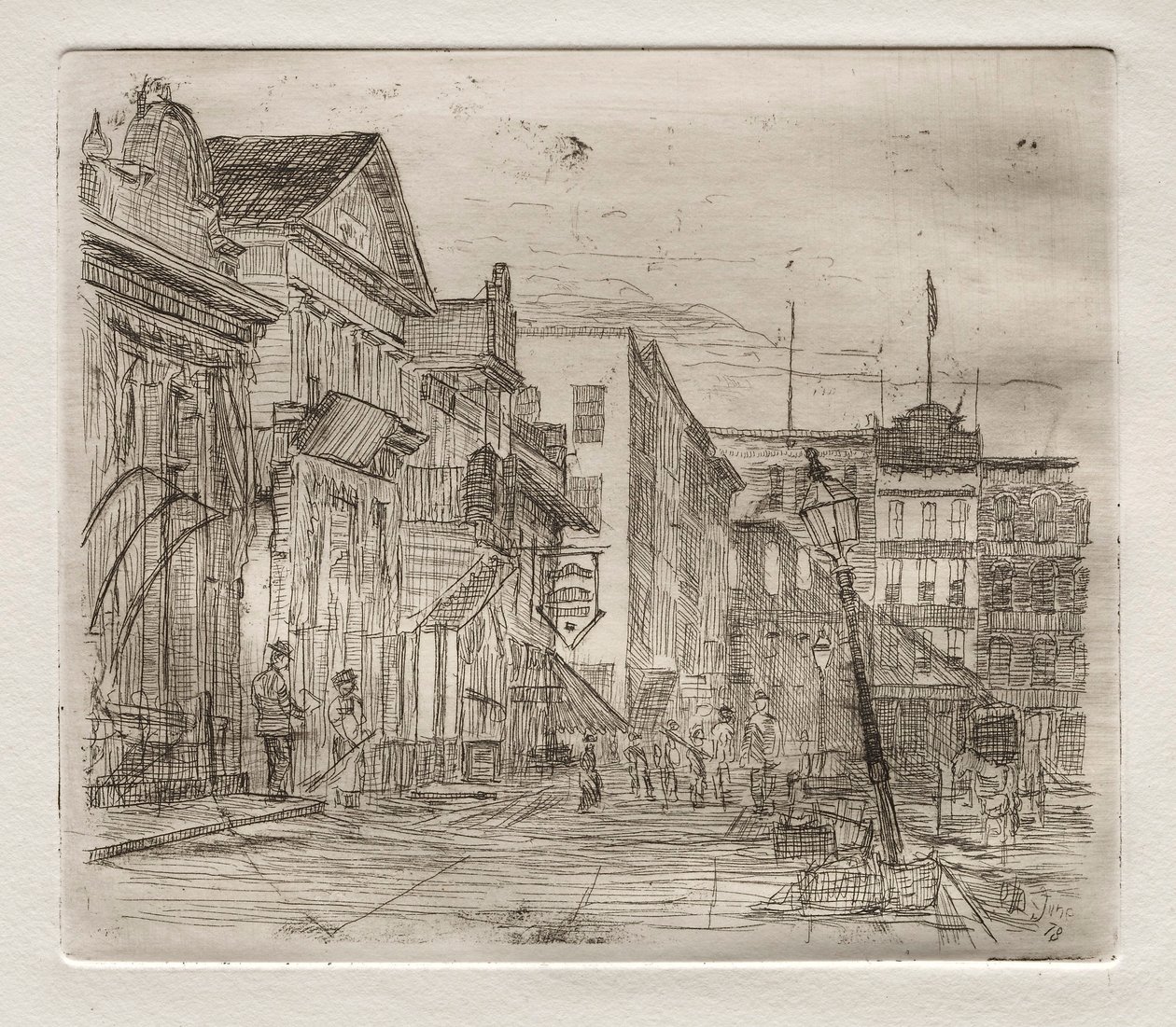Zuidwestelijke hoek, Public Square, Cleveland, 1878 door Otto H. Bacher
