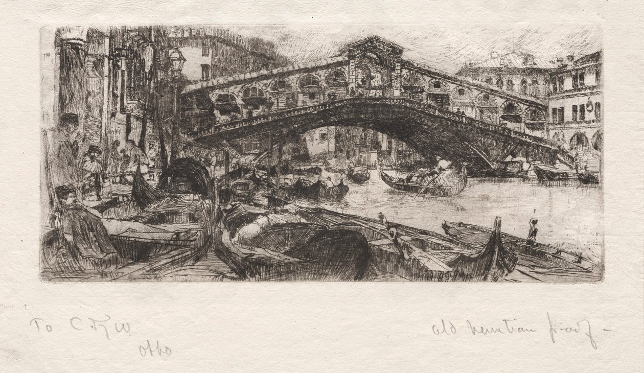 De Rialto, Venetië door Otto H. Bacher