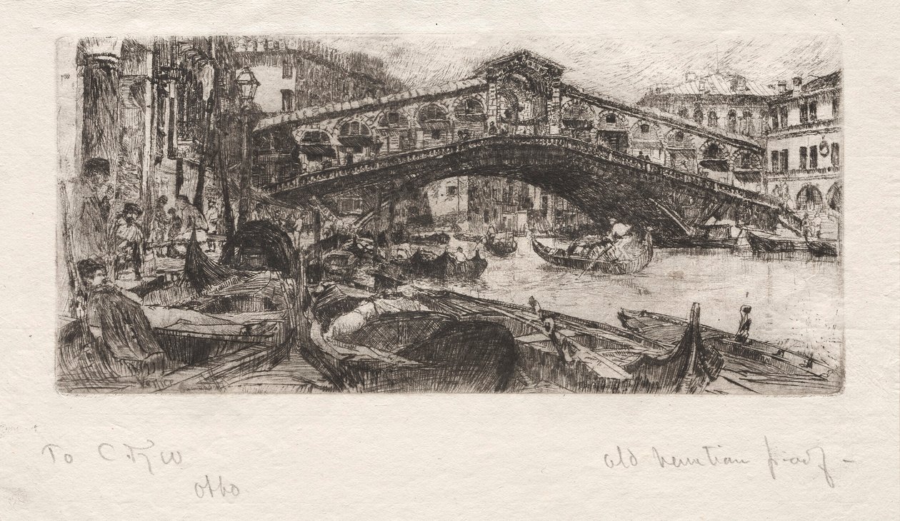 De Rialto, Venetië door Otto H. Bacher
