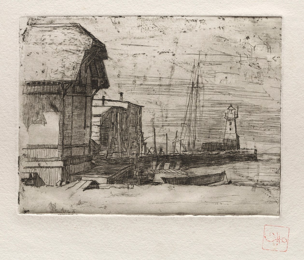 Westpier 1878 door Otto H. Bacher
