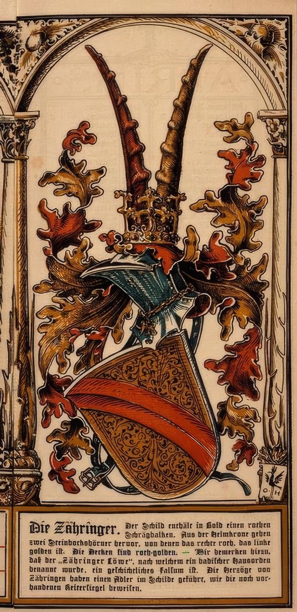 De stamwapens van de Duitse vorstenhuizen: De Zähringer door Otto Hupp