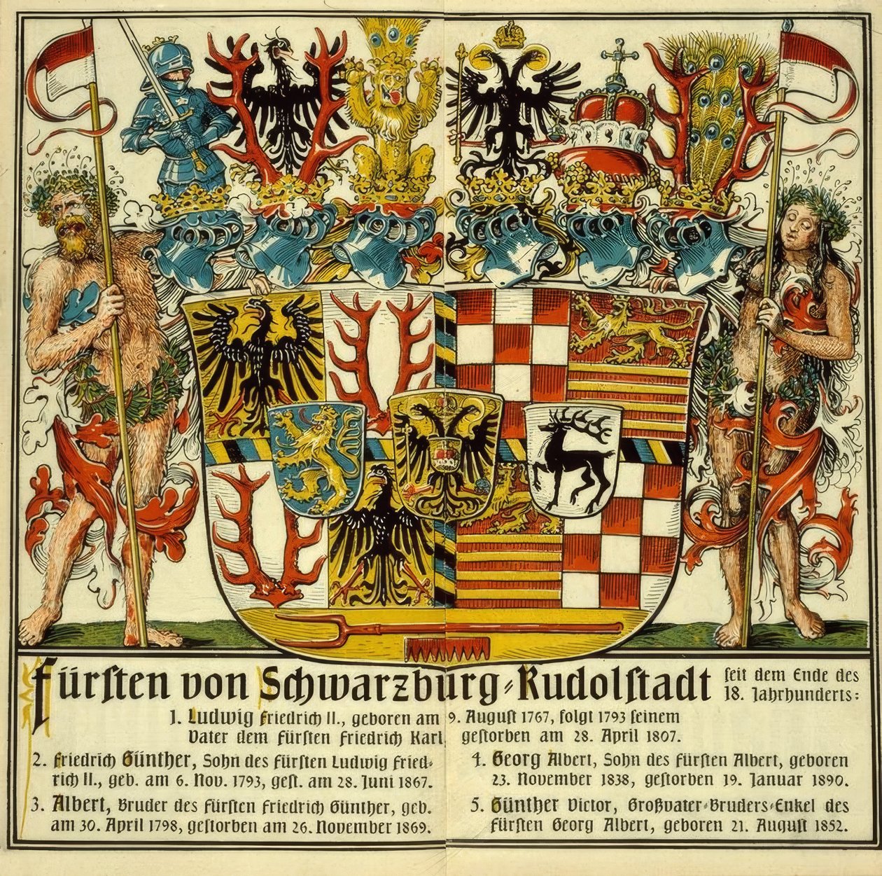 Vorsten van Schwarzburg-Rudolstadt door Otto Hupp