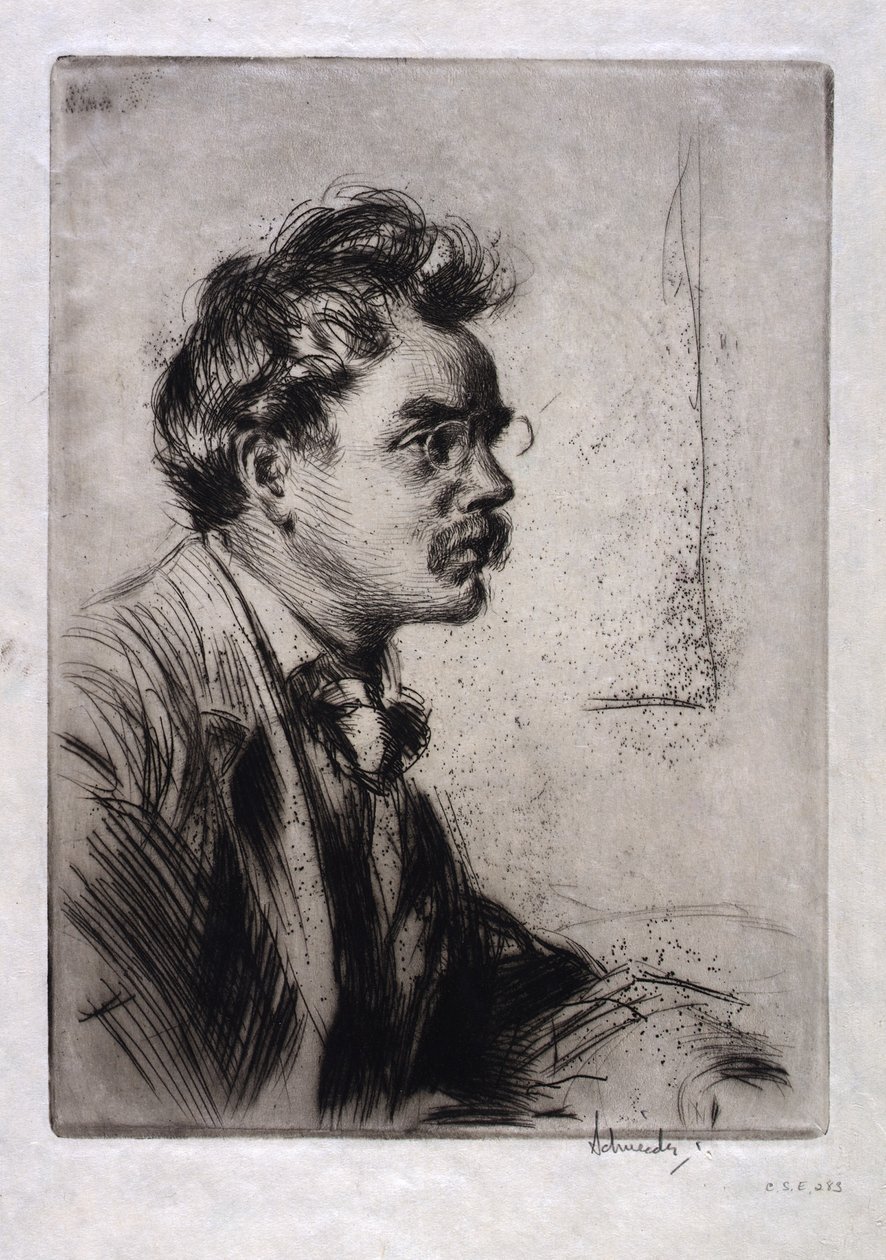 Portret van B.J.O. Nordfelt door Otto J. Schneider