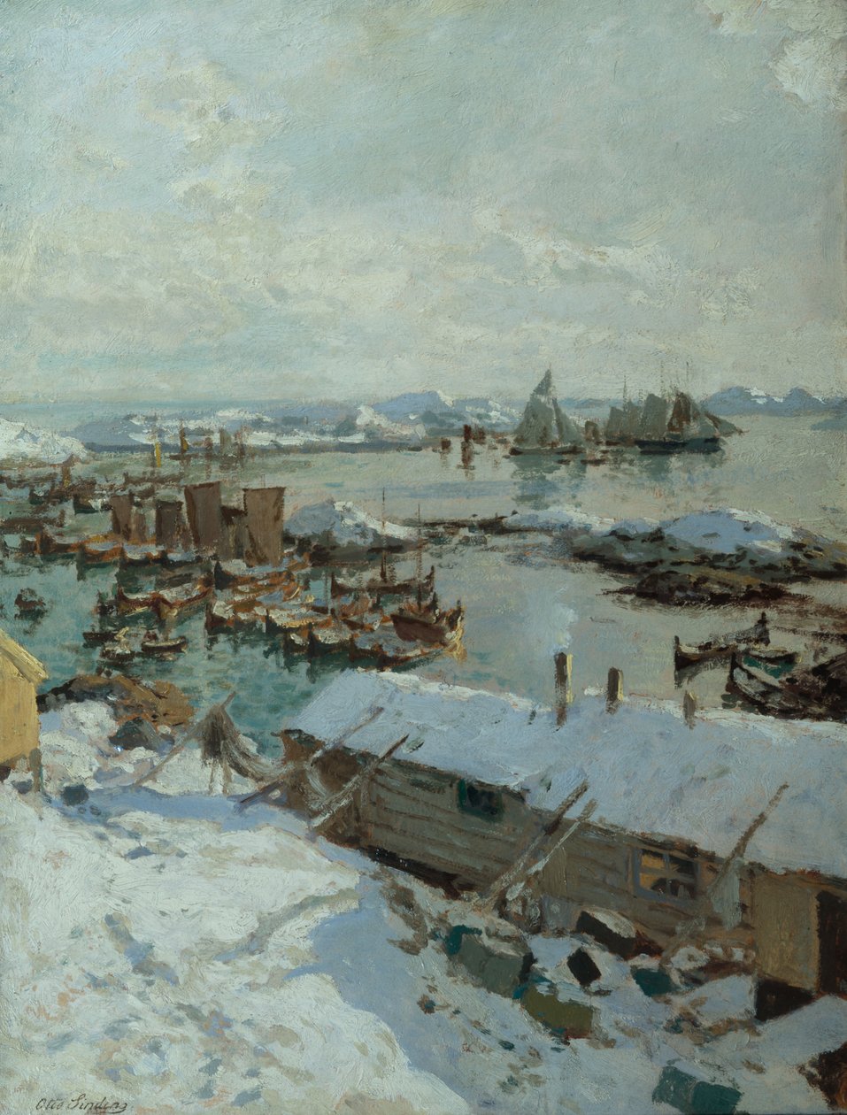 In de Haven van Svolvaer door Otto Ludvig Sinding