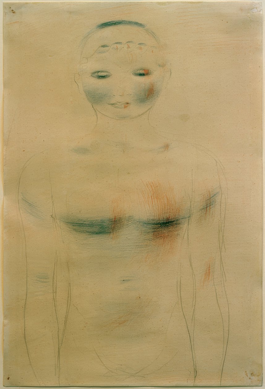 Frontale halffiguur. Uit de Rosa-reeks door Otto Meyer Amden