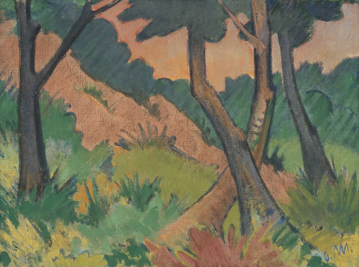 Landschap III door Otto Mueller