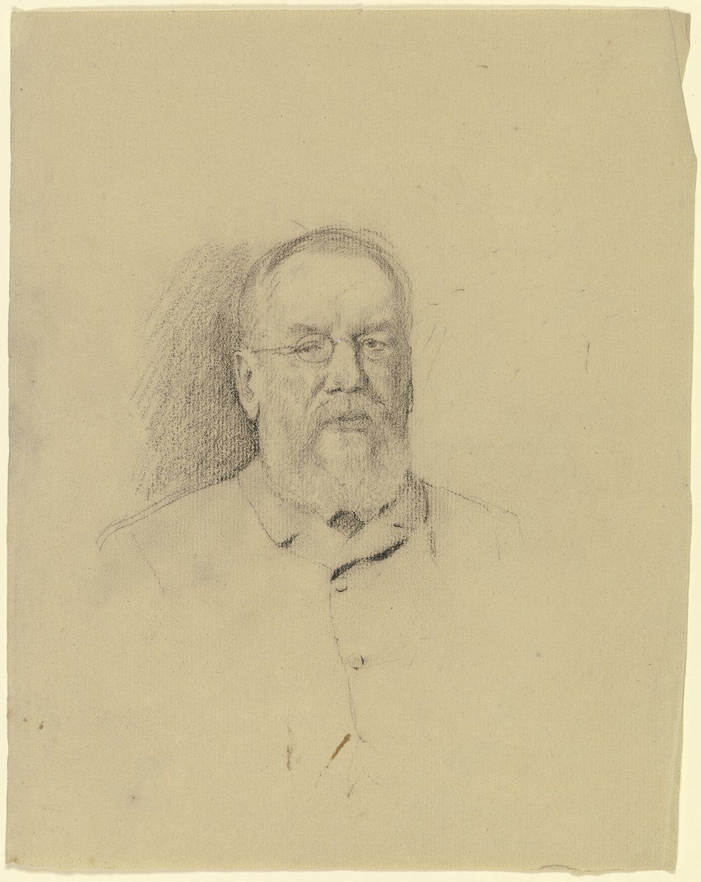 Portret van een oudere man met bril door Otto Scholderer