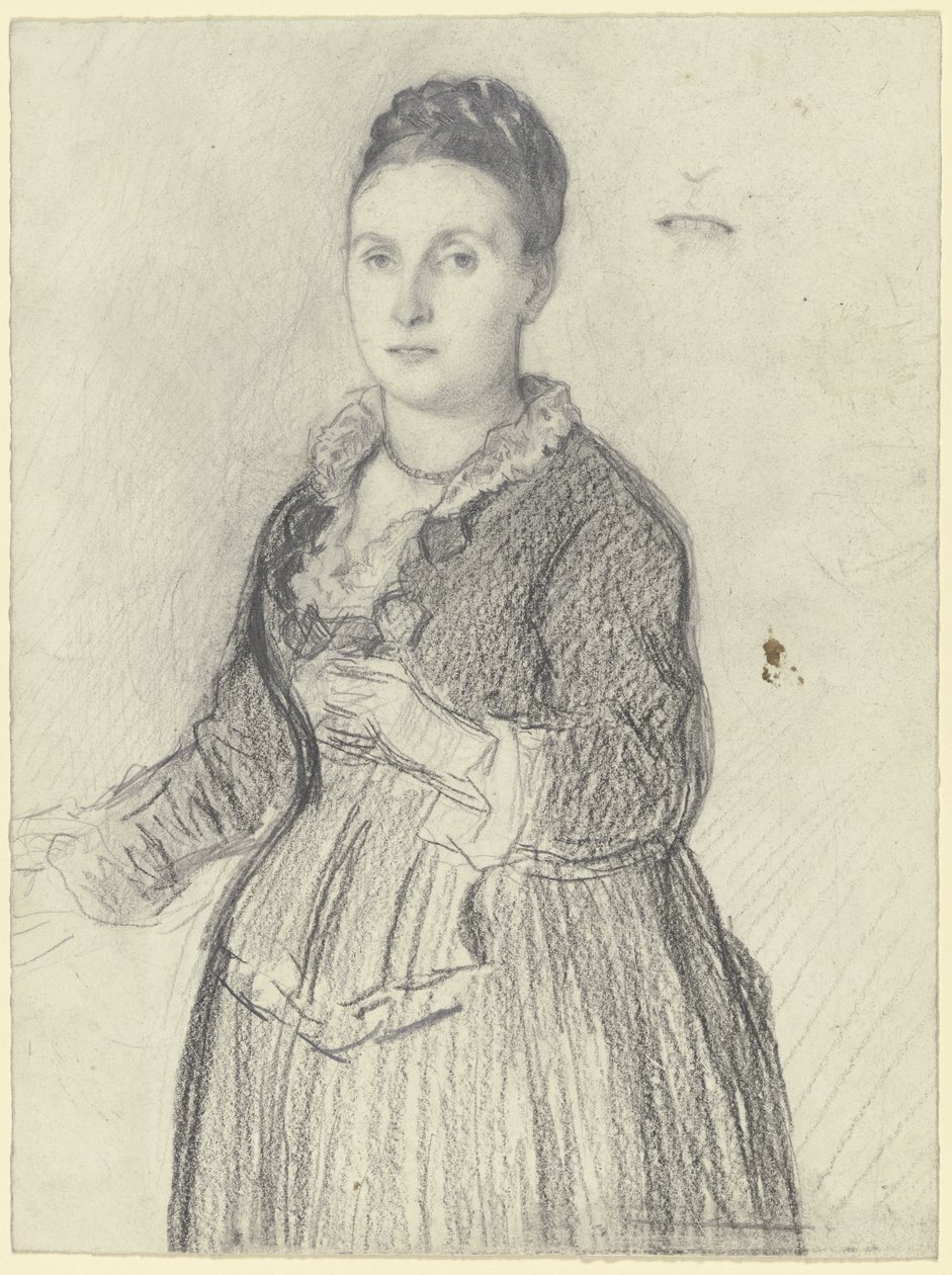 Portret van mevrouw Tom Plews door Otto Scholderer