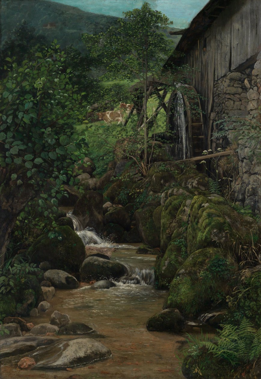 Zwarte Woud-molen in Kirnbach bij Schiltach door Otto Scholderer
