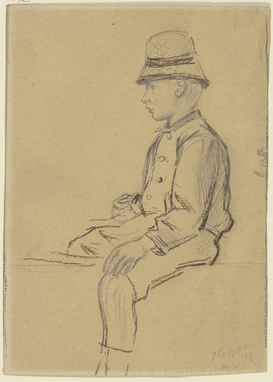 Studie voor de "Ezelruiter in de duinen" door Otto Scholderer