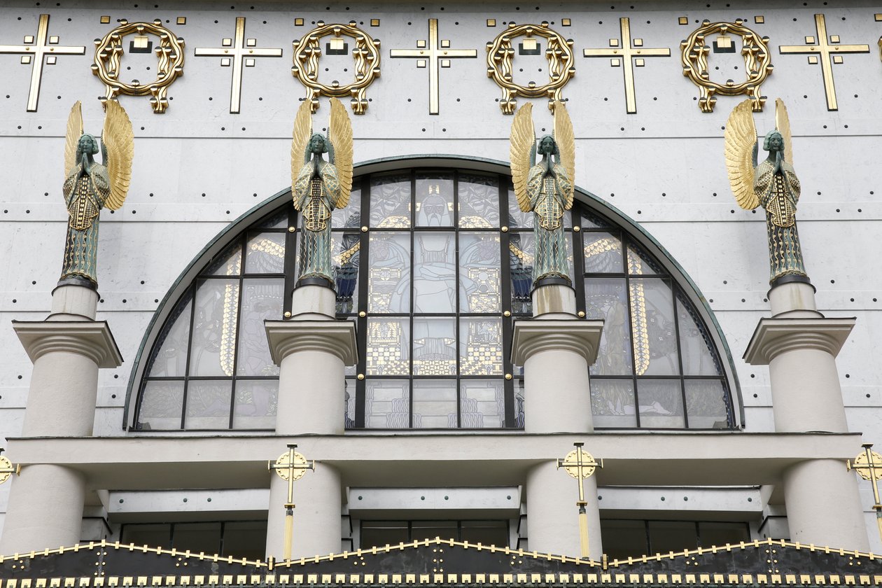 Am Steinhof kerk (kerk Leopold) ontworpen door Otto Wagner, Wenen, Oostenrijk door Otto Wagner