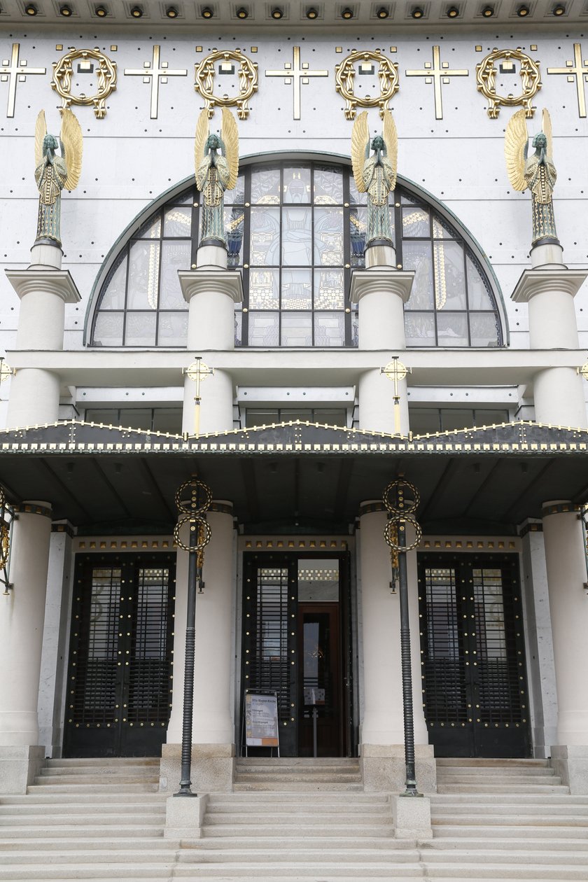 Am Steinhof kerk (kerk Leopld) ontworpen door Otto Wagner, Wenen, Oostenrijk (foto) door Otto Wagner