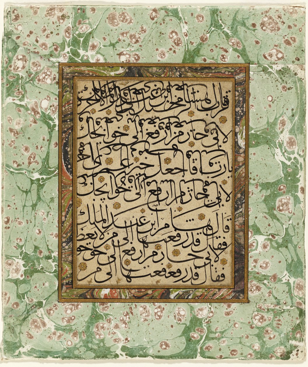 Pagina van kalligrafie door Ottoman School