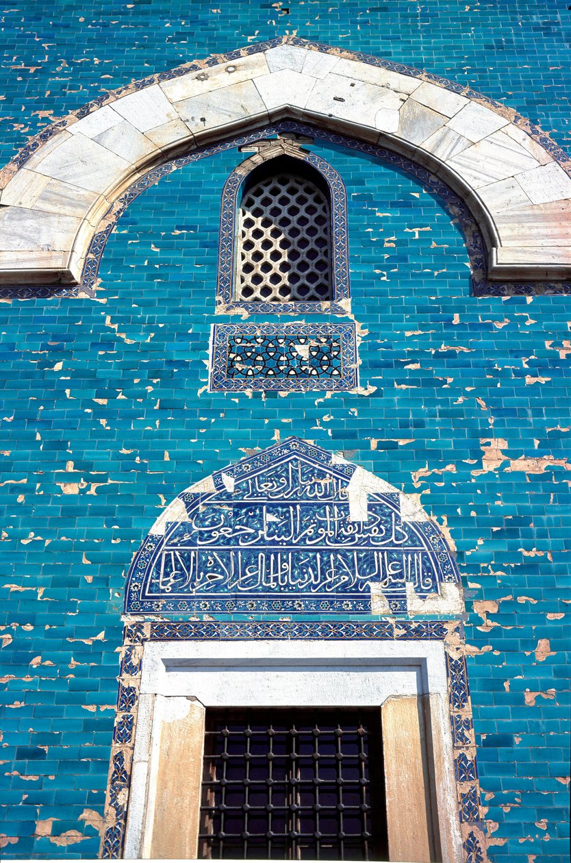 Uitzicht op het portaal van het groene mausoleum door Ottoman School