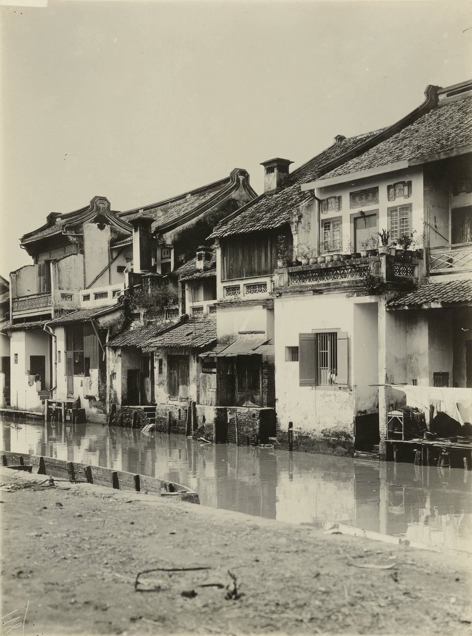 Chinese huizen in Batavia door Oudheidkundige Dienst
