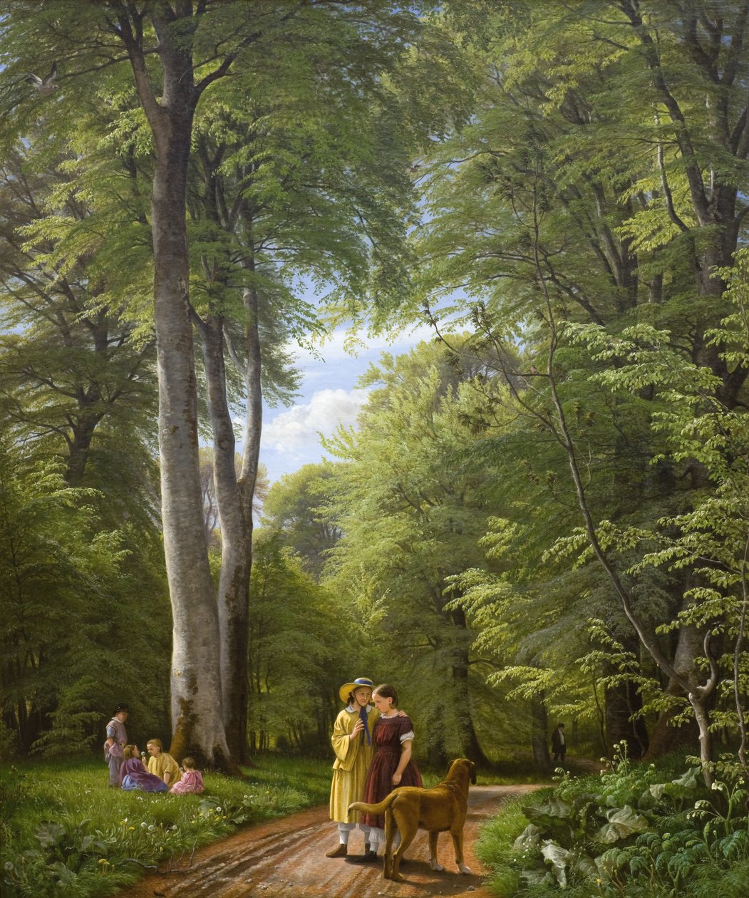 Een beukenbos in mei nabij Iselingen Manor, Seeland door P.C. Skovgaard