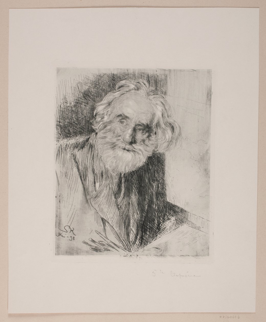 Portret van Vilhelm Kyhn door Peder Severin Krøyer