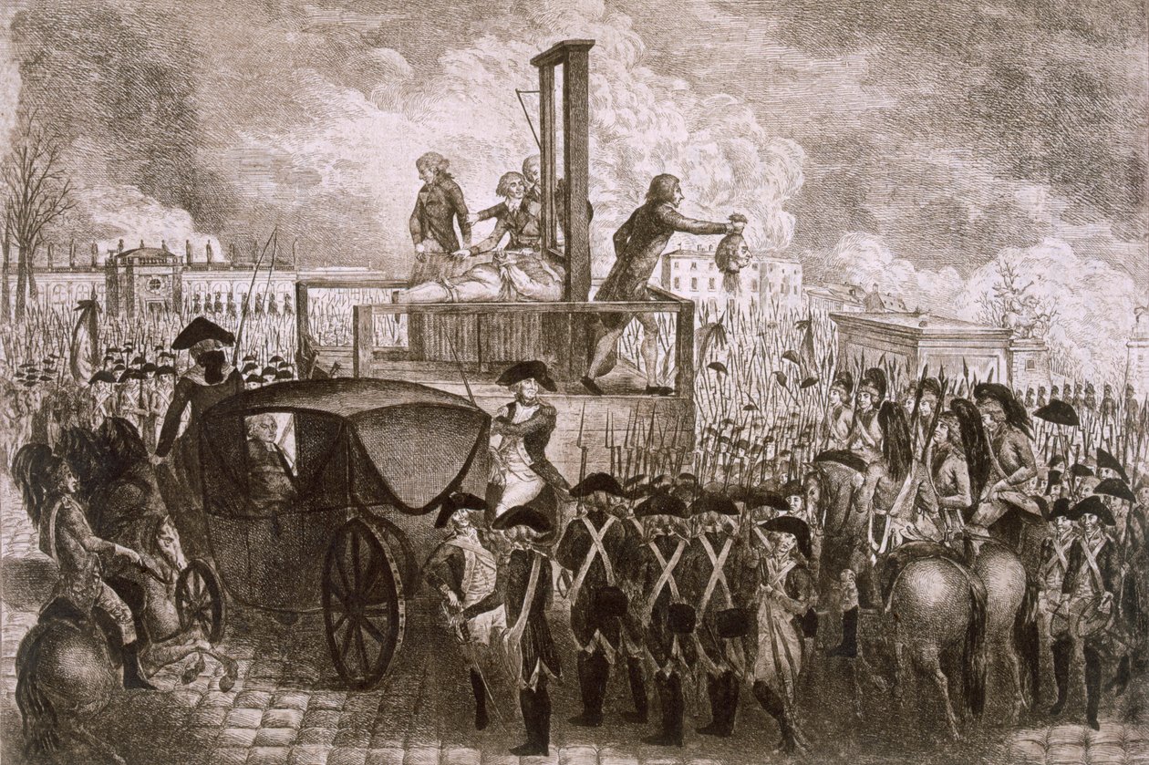 De Executie van Louis Capet XVI, 21 januari 1793 door P. Dujardin