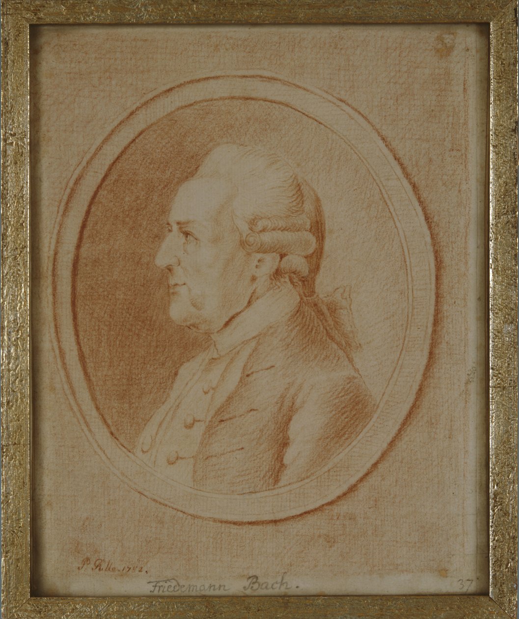 Wilhelm Friedrich Bach, 1782 door P. Guelle or Gulle