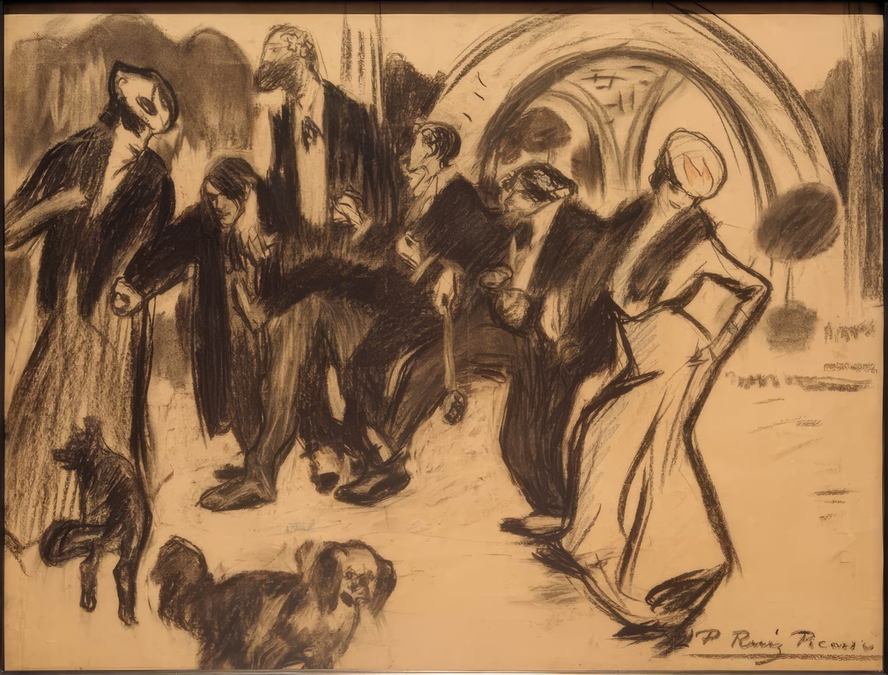 Het verlaten van de wereldtentoonstelling door Pablo Picasso