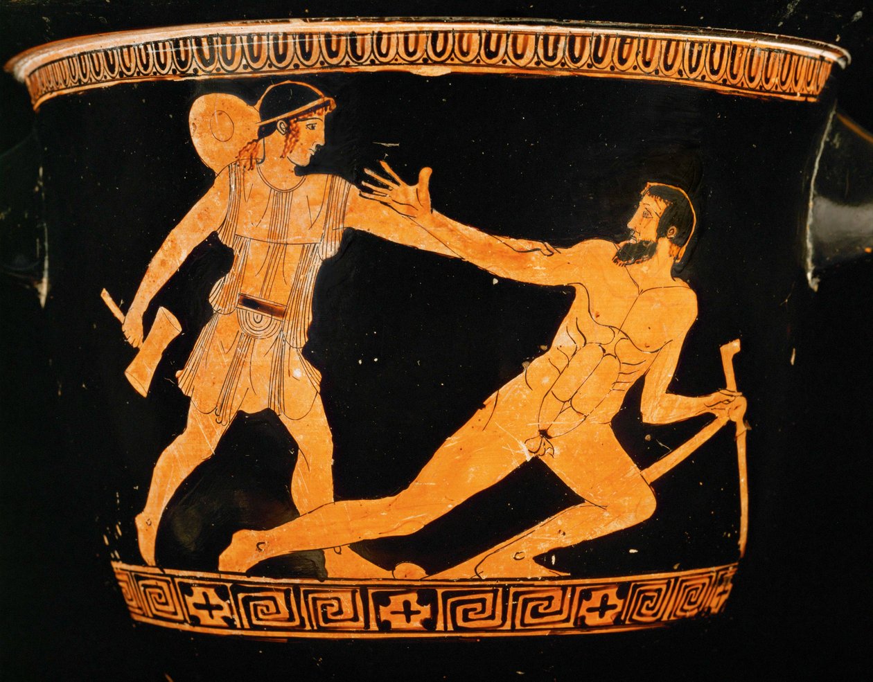 Theseus en Procrustes ... door Painter Altamura