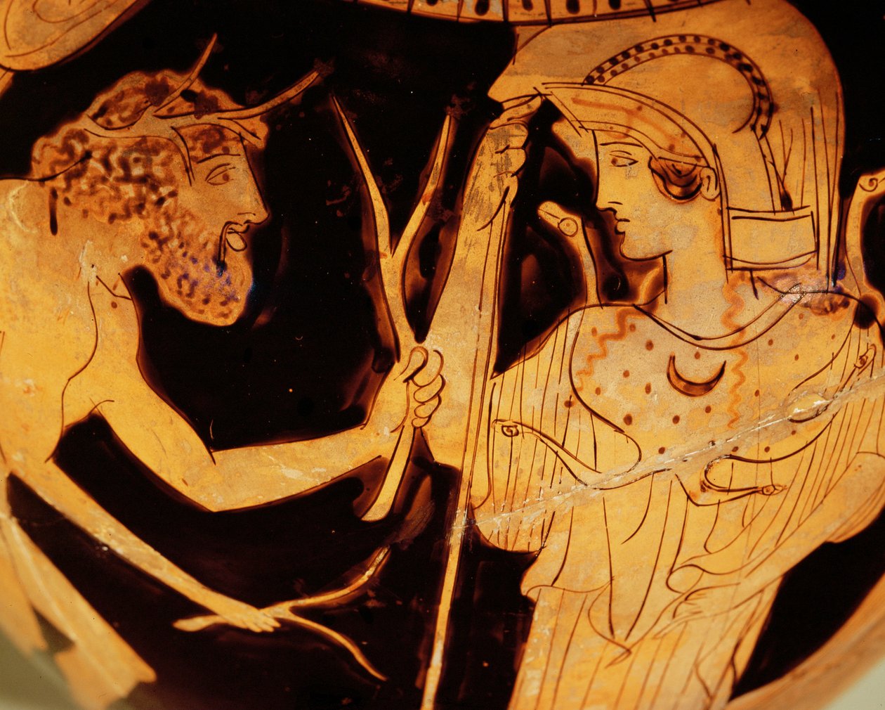 Odysseus en Athena bij de ontmoeting met Nausicaa ... door Painter Nausicaa