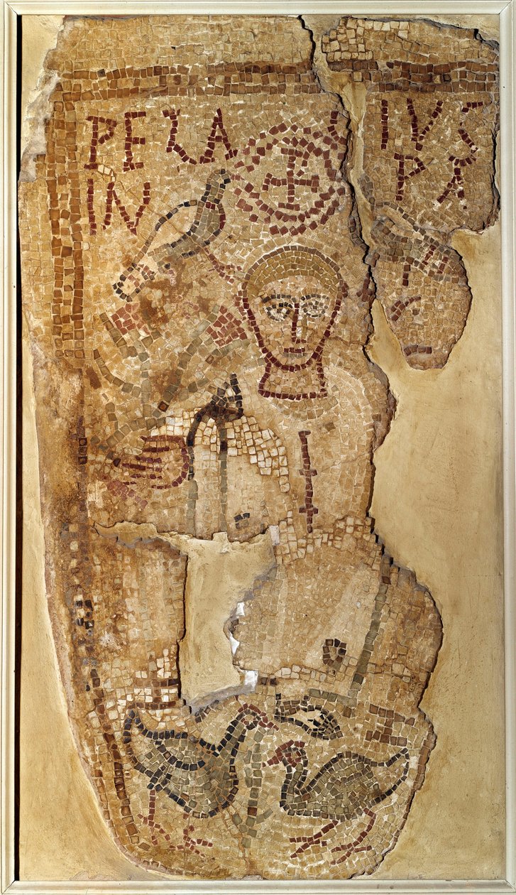 Paleochristelijke oudheid: Representatie van de asceet monnik Pelagius (350-420) door Paleo Christian Paleo Christian