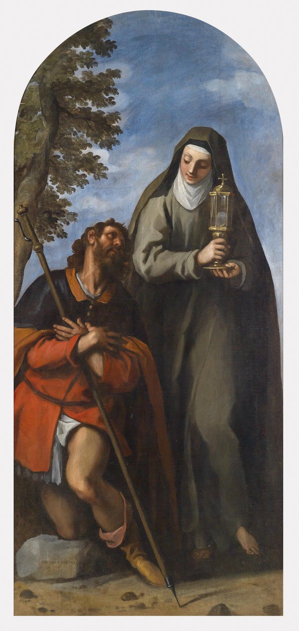 De Heiligen Rochus en Clara door Palma Il Giovane