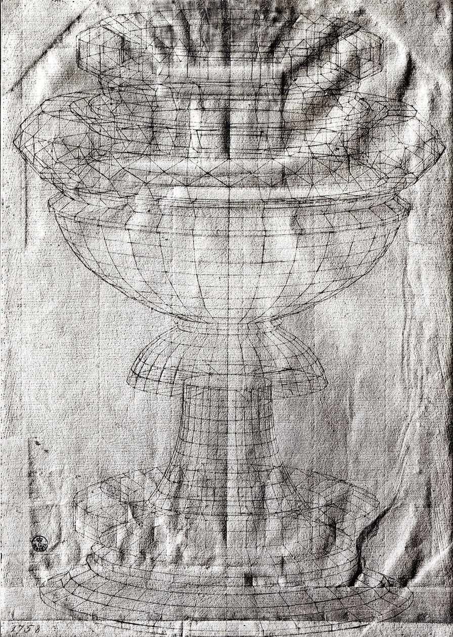 Perspectiefstudie van een kelk, 1430-40 door Paolo Uccello