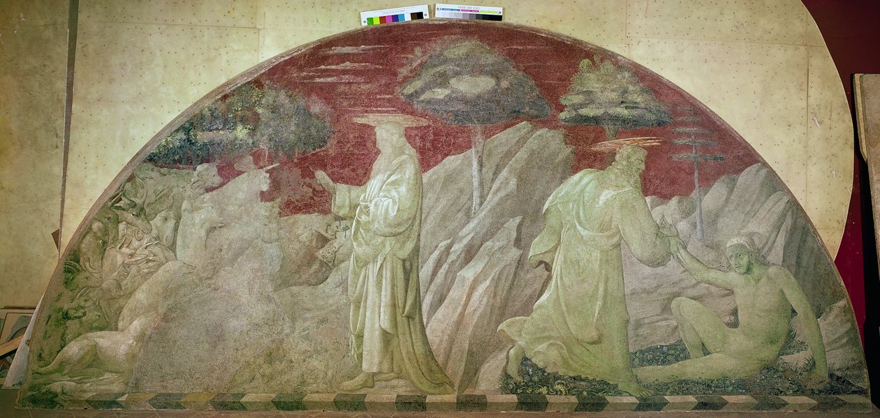 De Schepping van de Dieren en van Adam, 1430 door Paolo Uccello