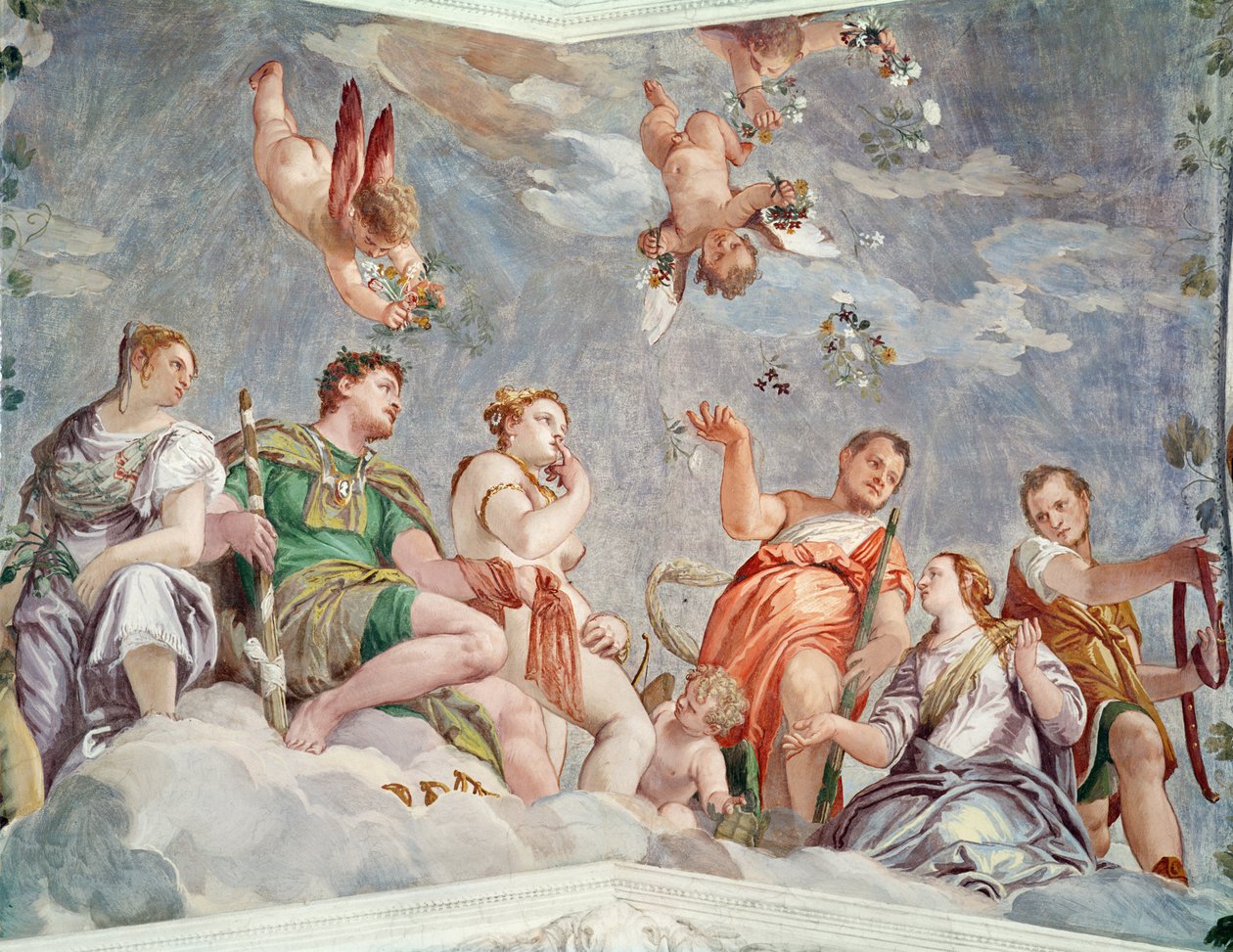 Het hof van de liefde of de huwelijkse deugden, 1562 door Paolo Veronese