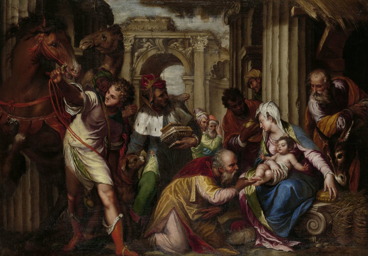 De aanbidding der wijzen door Paolo Farinati