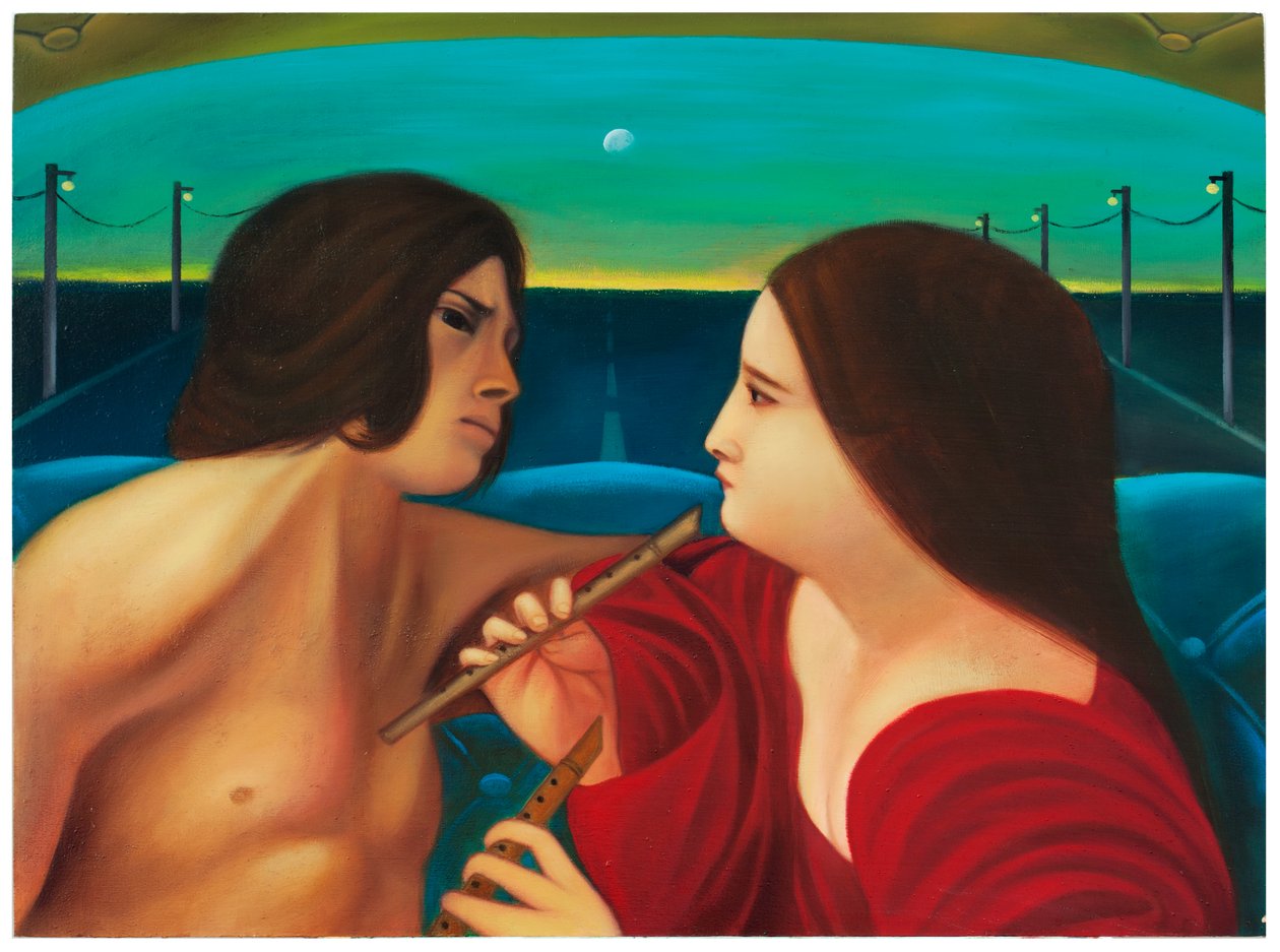 Mythologica n°1: Aphrodite, 2025 (olieverf op houtpaneel) door Paolo Perfranceschi