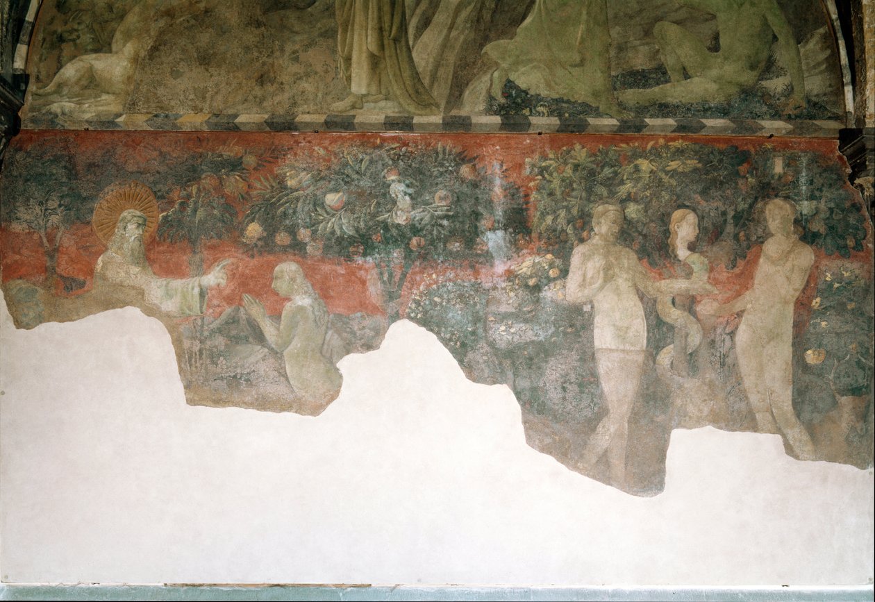 Genesis, schepping van Eva en de erfzonde door Paolo Uccello