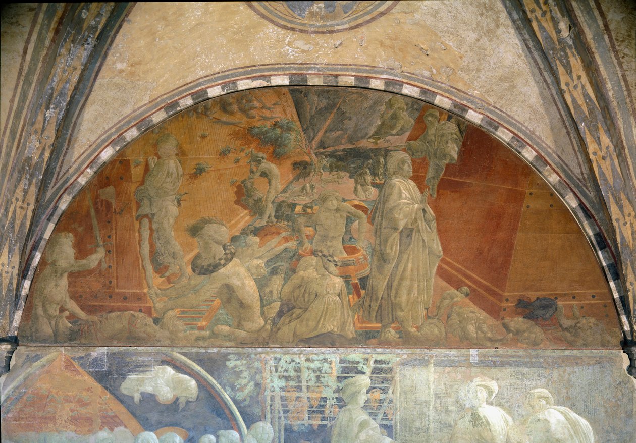 Het leven van Noach, de zondvloed en het terugtrekken van het water door Paolo Uccello