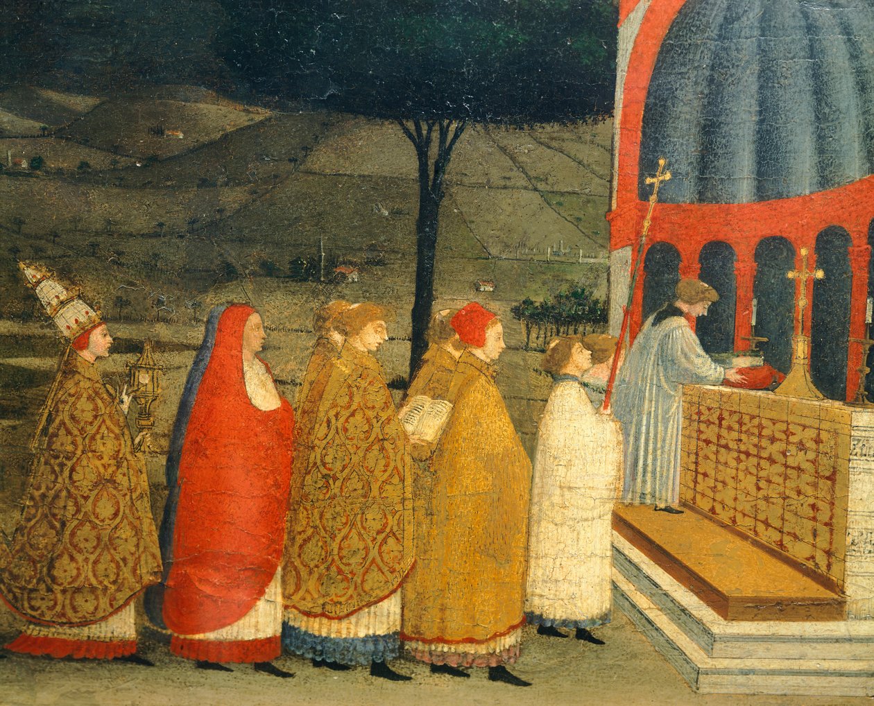 Predella van Wonder van de Onteerde Hostie, detail door Paolo Uccello