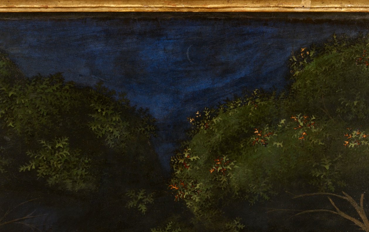 De jacht in het bos, c.1465-70 (detail) door Paolo Uccello