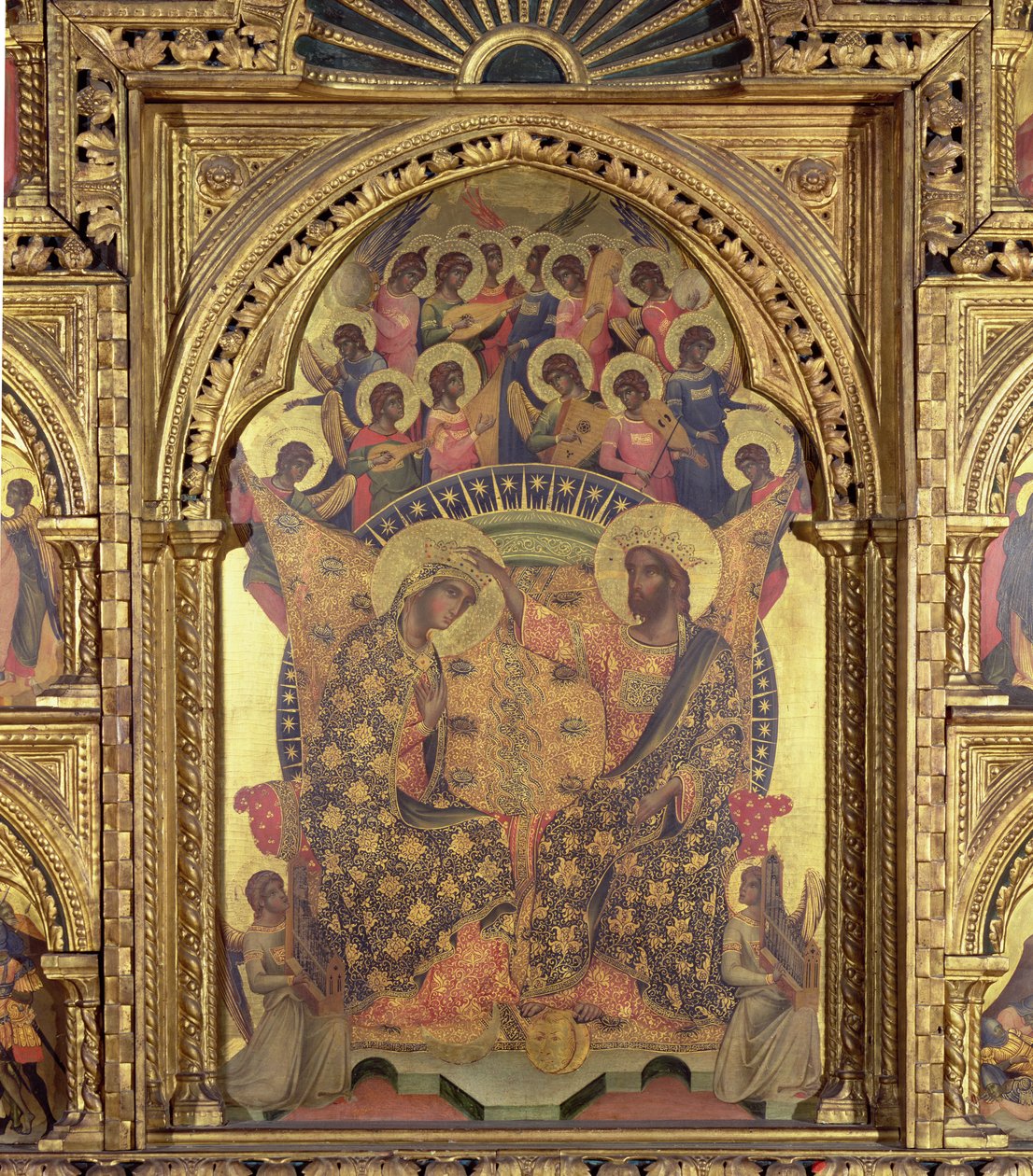 Kroning van de Maagd (detail van het polyptiek) door Paolo Veneziano