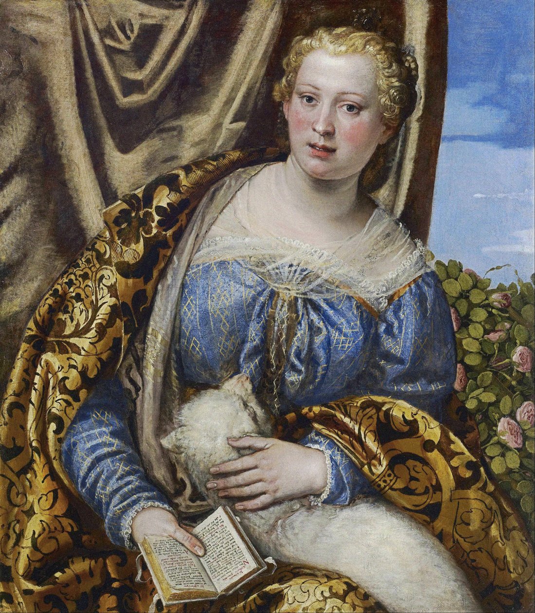 Portret van een dame als Sint Agnes door Paolo Veronese