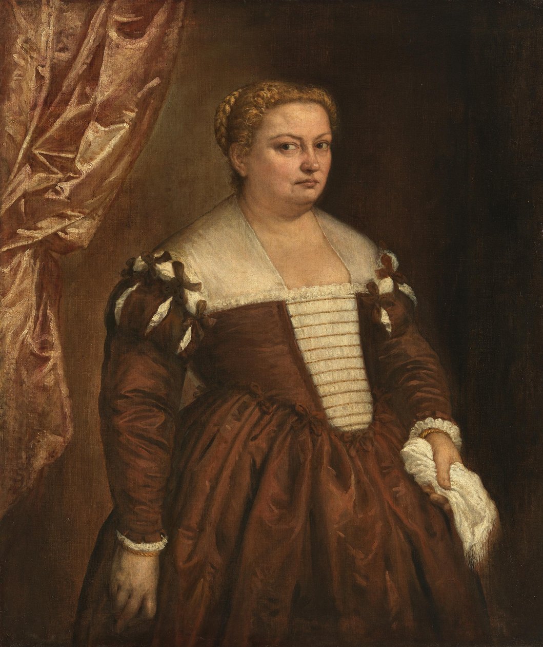 Portret van een Venetiaanse vrouw door Paolo Veronese