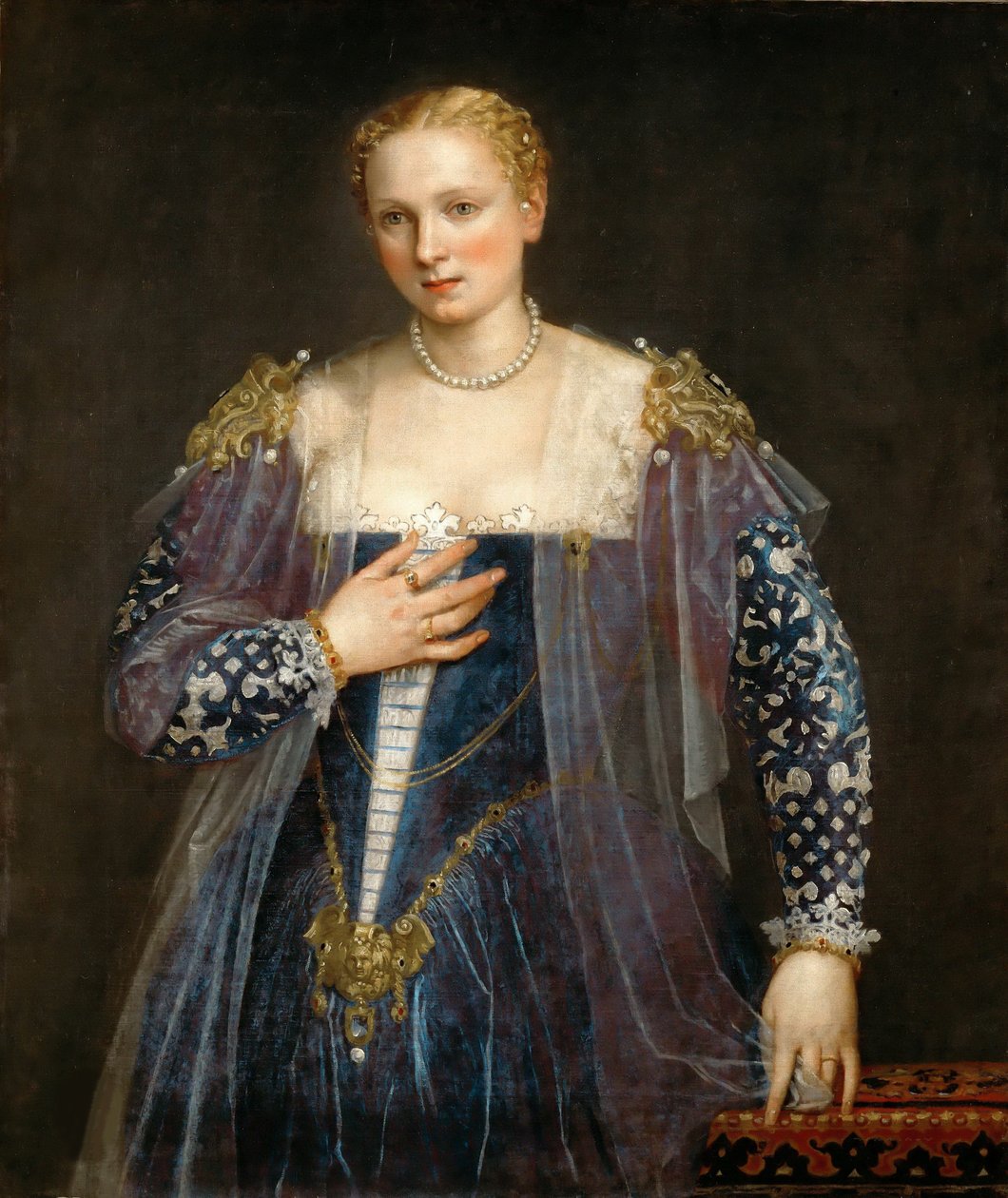 Portret van een Venetiaanse vrouw La Bella Nani, ca. 1560 door Paolo Veronese