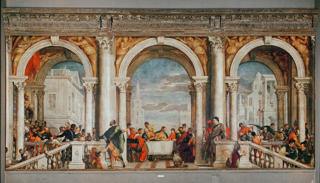 Het feest in het huis van Levi door Paolo Veronese