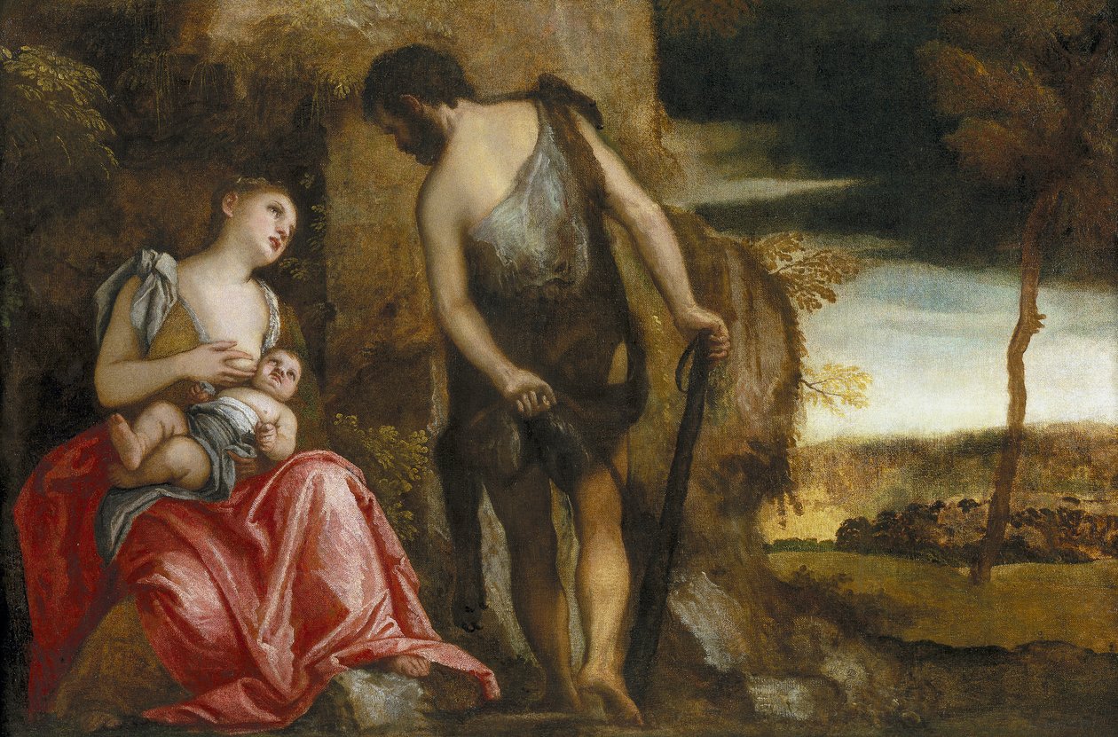 De familie van Kaïn zwervend door Paolo Veronese