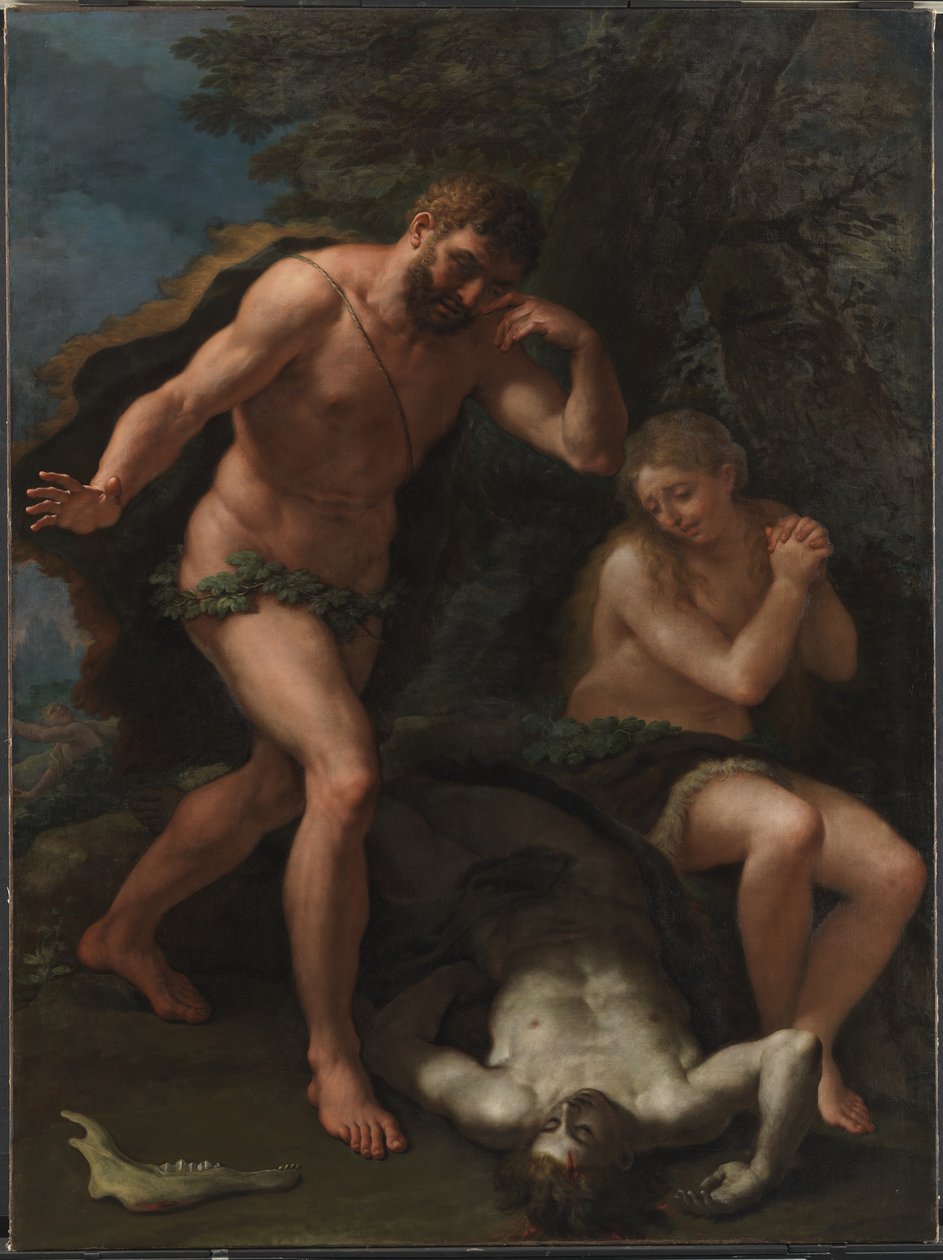 Adam en Eva Treuren om het Lichaam van Abel door Paolo de Matteis
