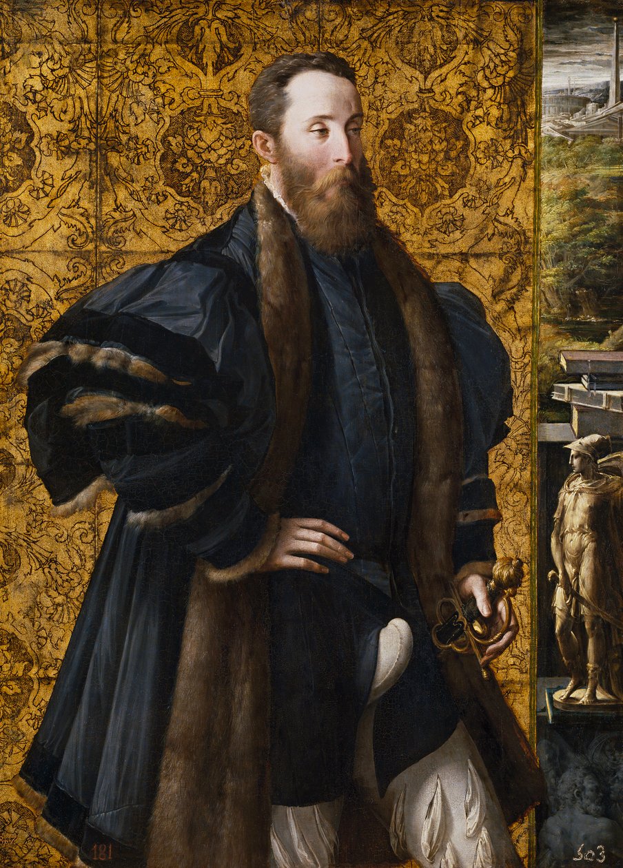 Portret van Pier Maria Rossi di San Secondo door Parmigianino